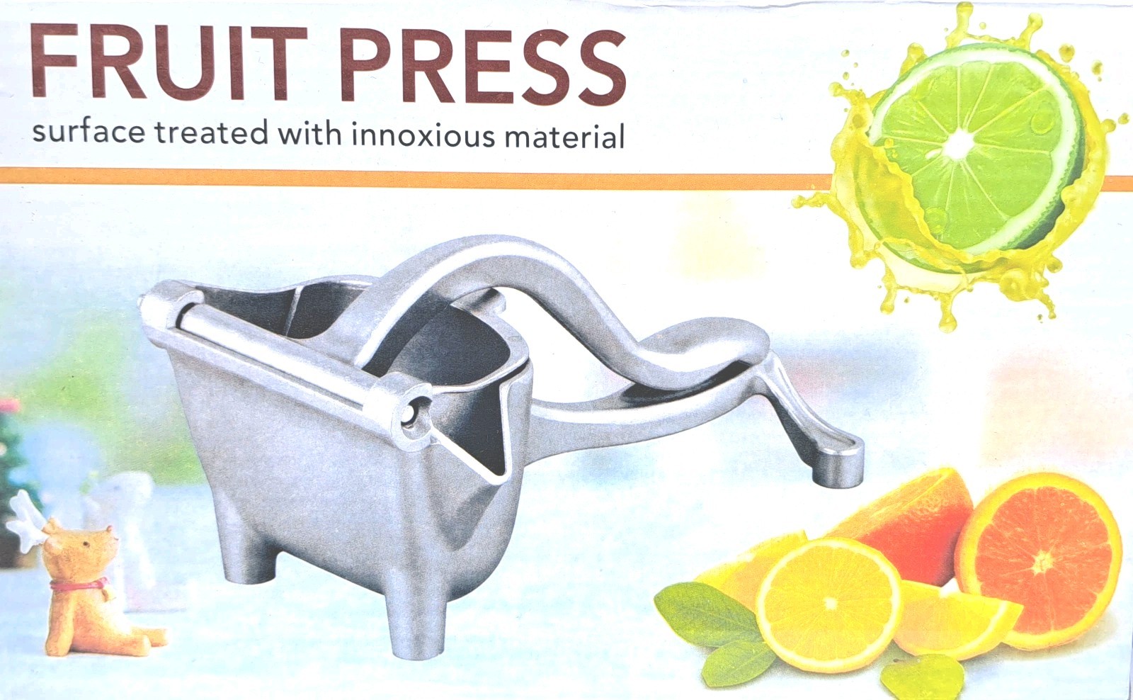 PUDAVOX Hand Juicer, Aluminum Alloy Fruit Juice Squeezer, Portable Manual