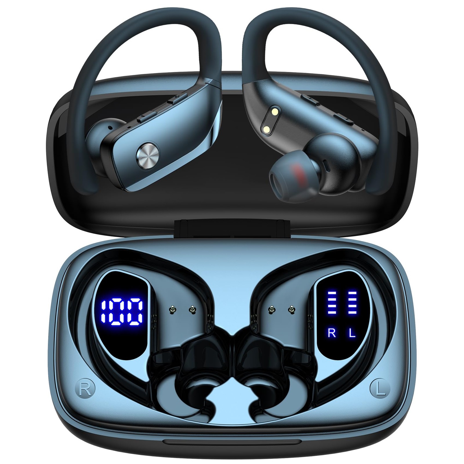 Wireless Earbuds Bluetooth Headphones 48hrs Play Back Sport Earphones with LE...