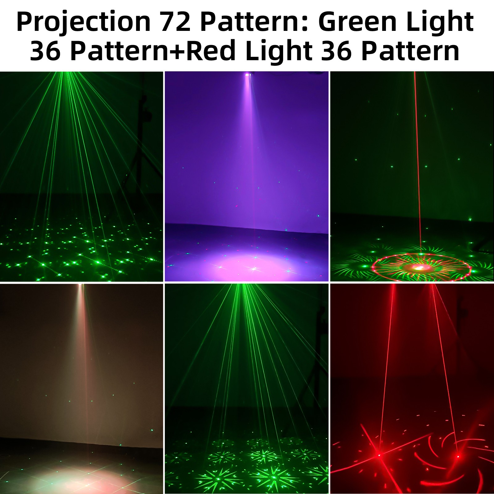POGOLAB 72 Pattern USB Powered Party LED Lights, DJ Disco Lights Remote Control