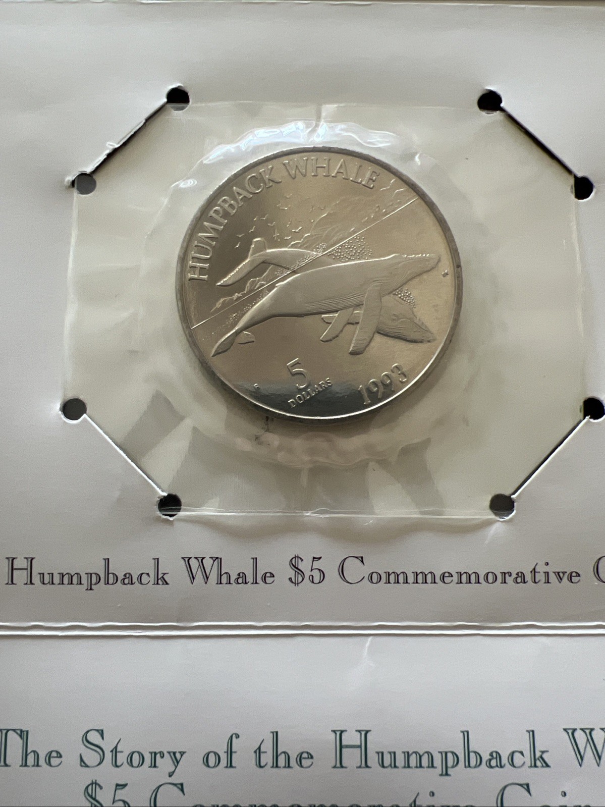 Humpback Whale $5 Coin 1993