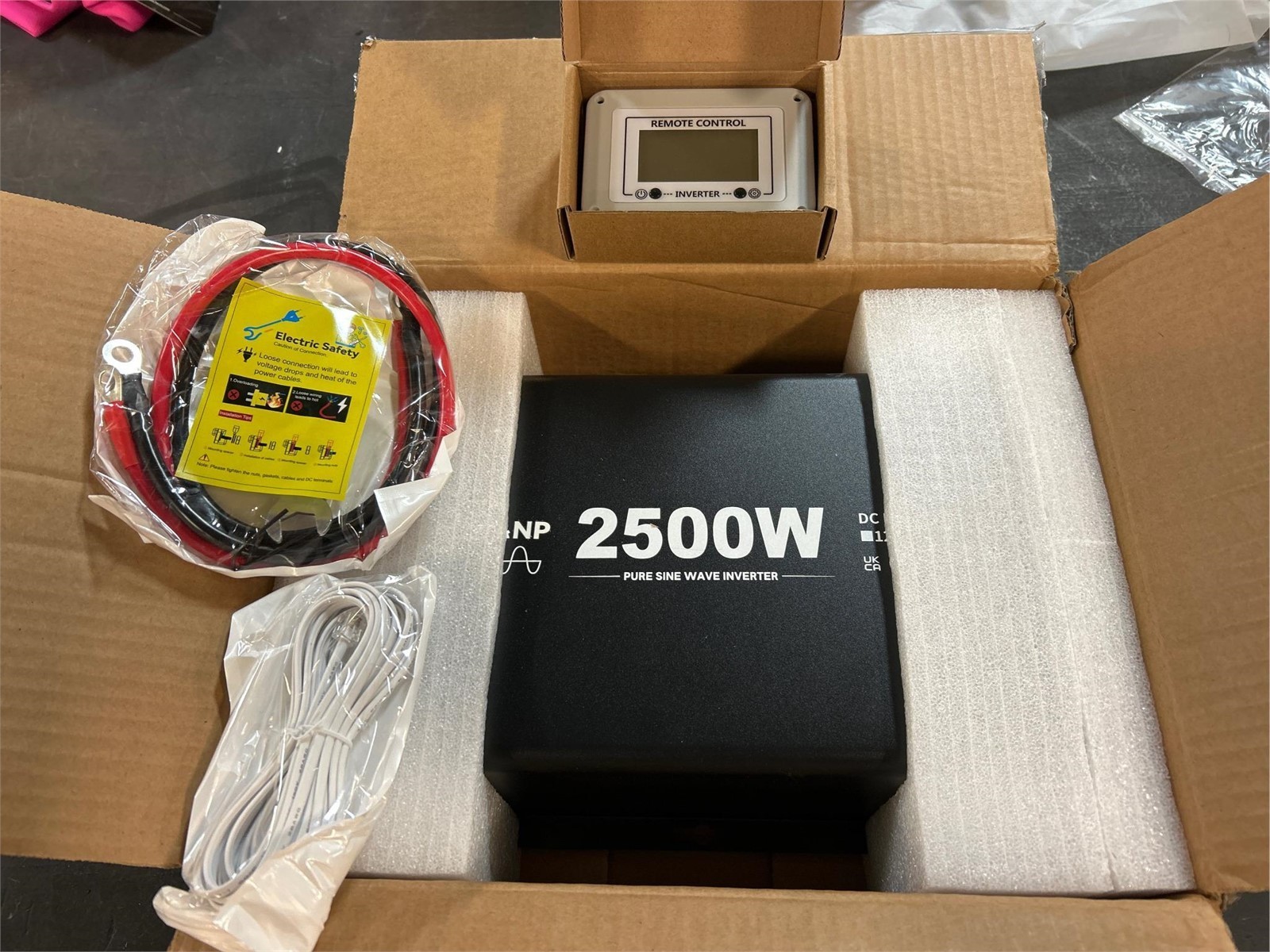 48V 2500W Pure Sine Wave Inverter 48V DC to 110V AC, 5000W Peak Power