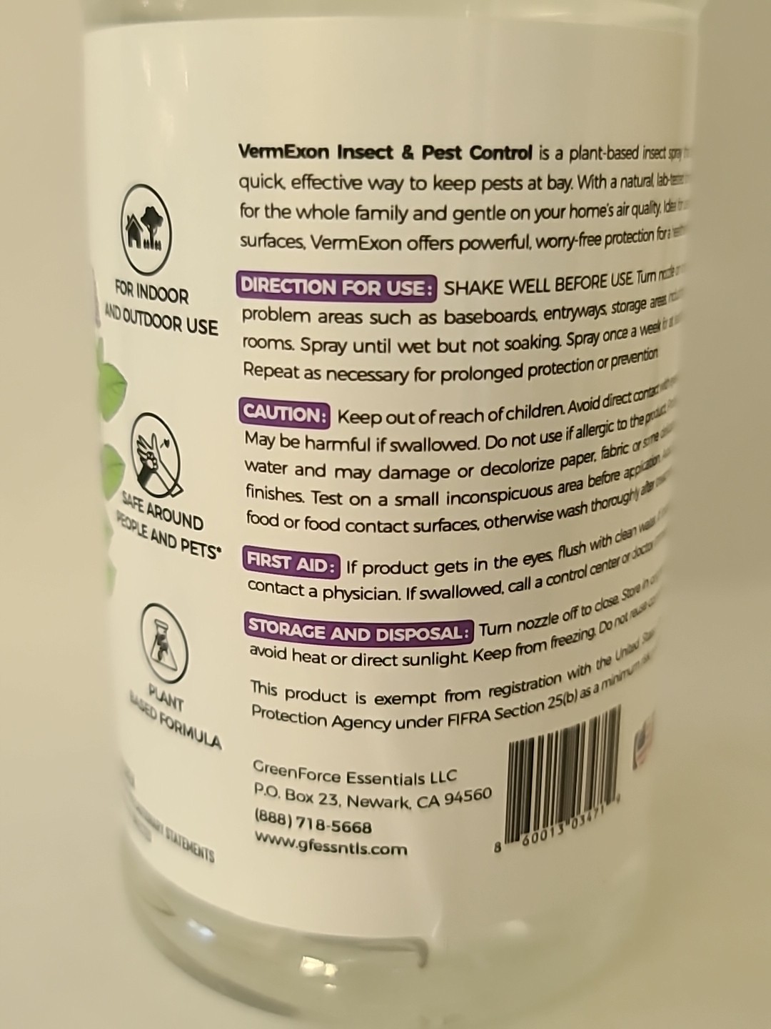 PEPPERMINT OIL Insect & Pest Control Spray – 16Oz NATURAL PLANT-BASED Bug Killer