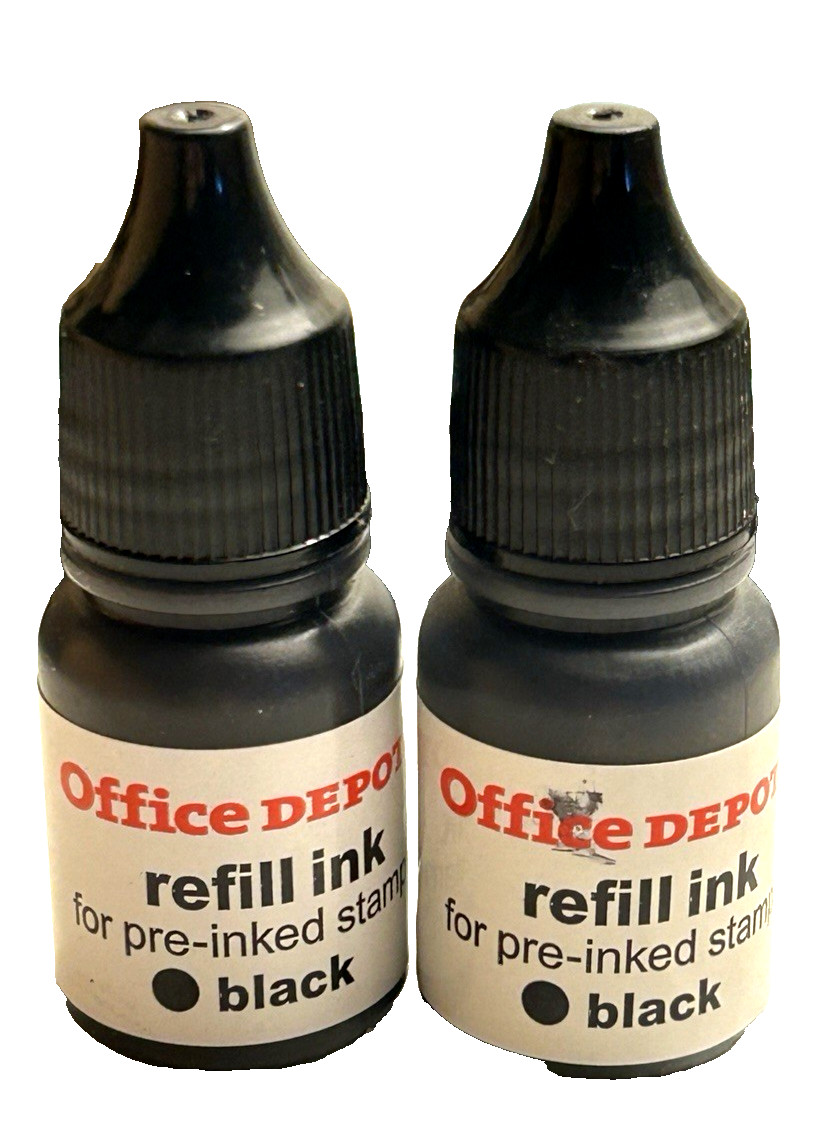 Office Depot  Black Ink Refill   0.35 fl oz  2 Pack