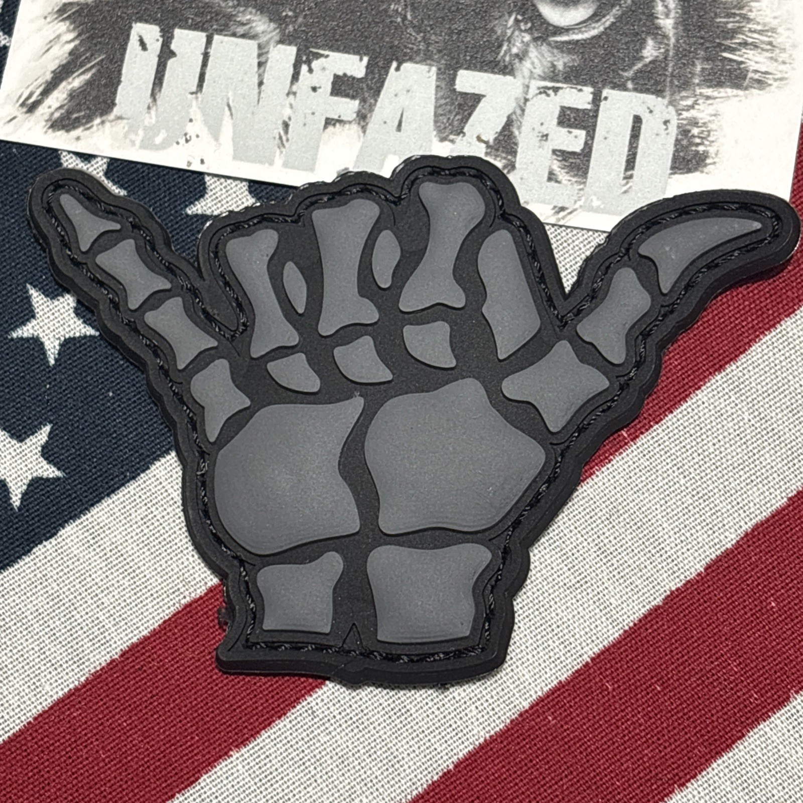 PvC 3D Hang Loose… B&Grey Morale Tactical Hook And Loop Patch High Quality 3d