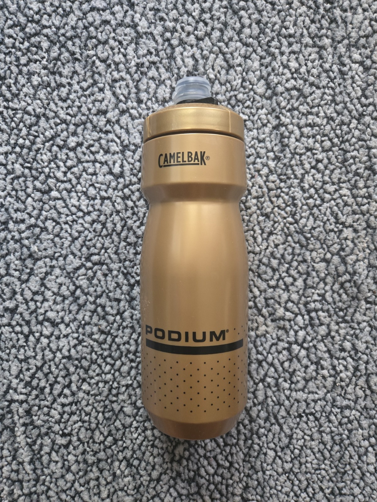 CamelBak Podium Gold Plastic Push Cap Bicycle Water Bottle 9in 24oz