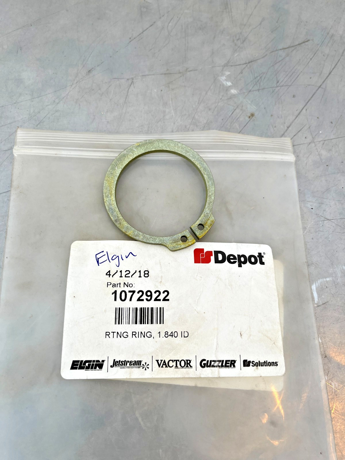 1072922 ELGIN RETAINING RING Snap RING LS1072922