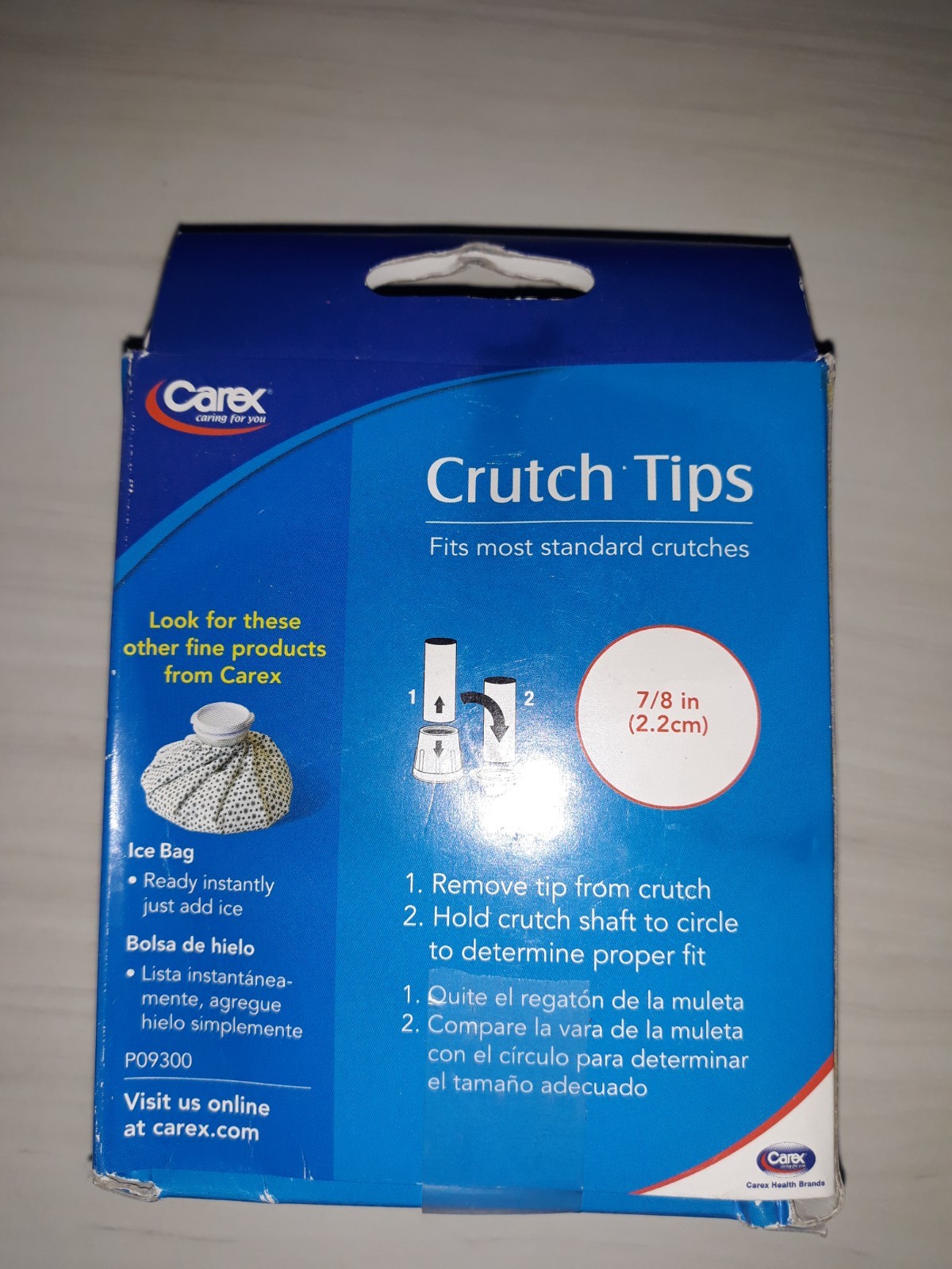 Carex Crutch Tips Standard 7/8" Gray