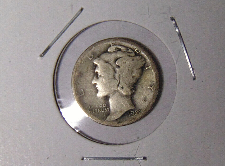1920-S Mercury Silver Dime Circulated San Francisco Mint (102822)