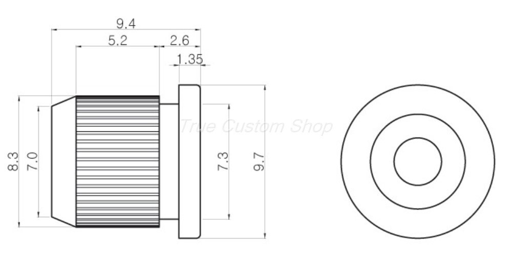 True Custom Shop® Original Chrome Guitar String Ferrules for Fender Telecaster