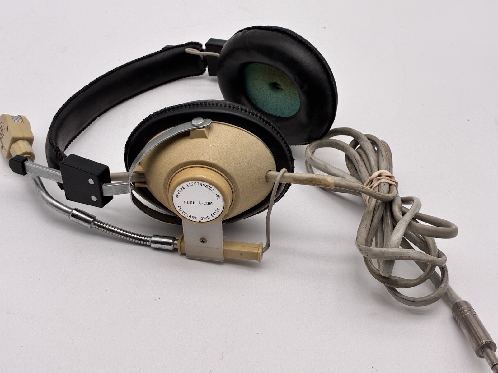 Vintage Revere Electronics Hush-A-Com Headset w/ Mic Cleveland OH Aviation