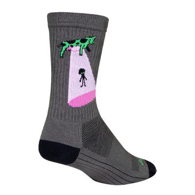 Sockguy Cowspiracy 6" Crew Socks 5-9 Grey