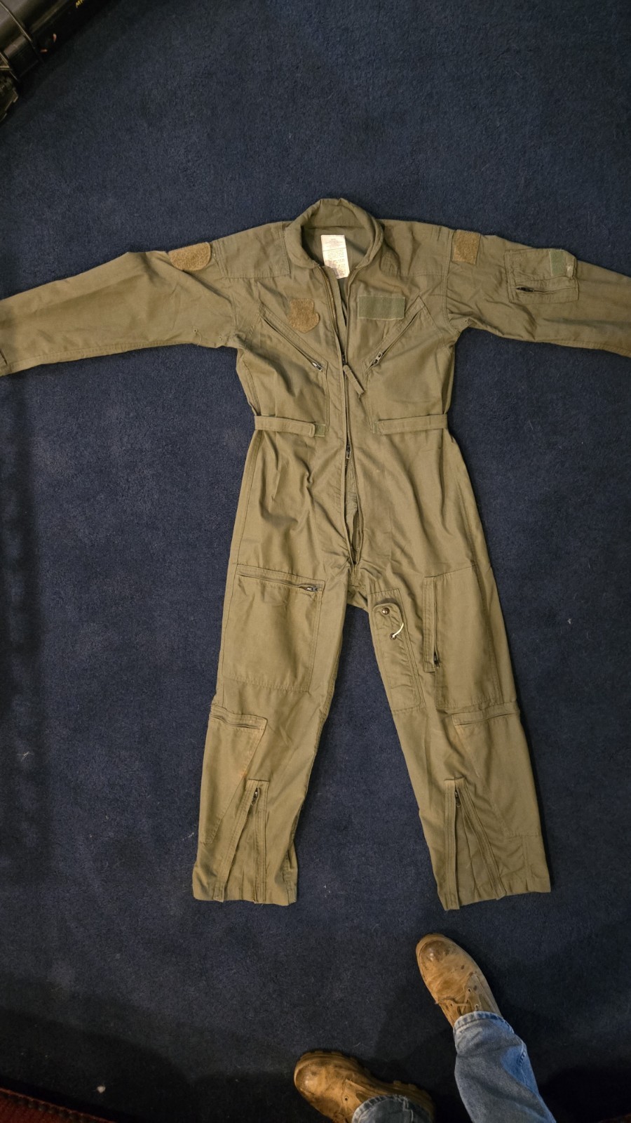 38S  Nomex COVERALLS, FLYERS, CWU-27/P TYPE I. CLASS 1 SAGE GREEN 1590