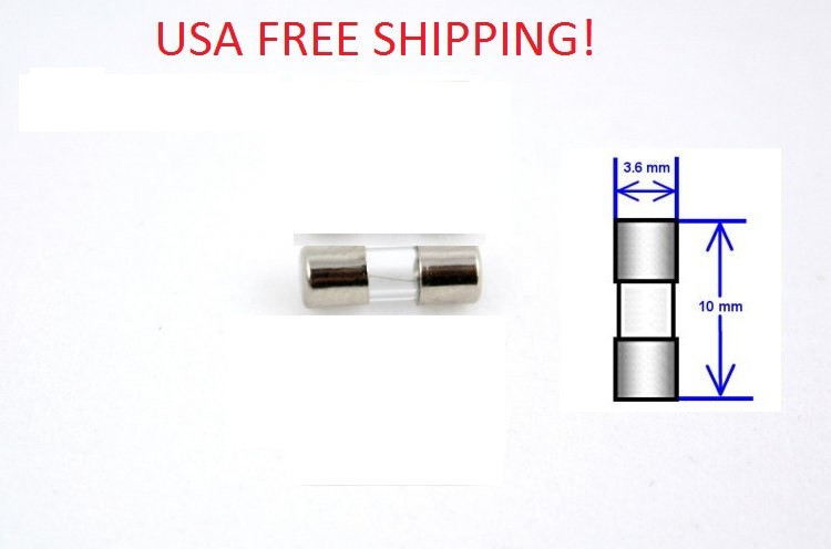 Lot of 5 - SLOW BLOW 6A T6A 250V micro Glass Fuse 3.6mm x 10mm 3.6 x 10mm