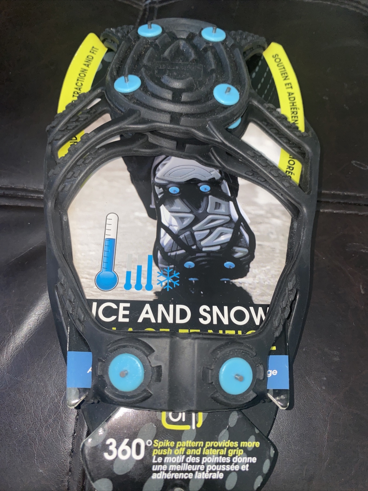 Due North S M Everyday Ice Traction Aids Ice Snow Walking Over Shoes NEW Black