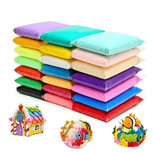 Modeling Clay Kit 24 Colors Air Dry Ultra Light Clay for Kids w/ Sculpting Tools