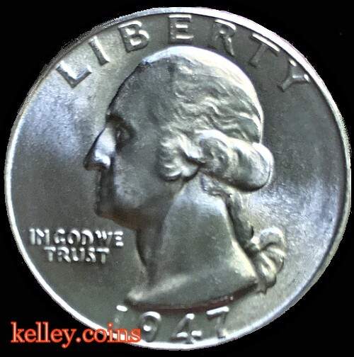1947-D 25C Washington Silver Quarter GEM BU