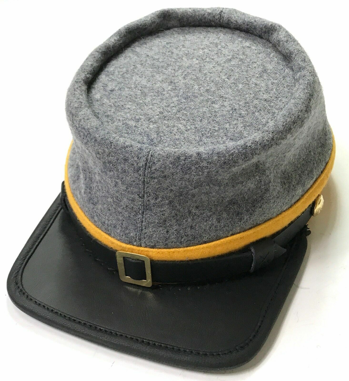 CIVIL WAR CSA CONFEDERATE CAVALRY GREY WOOL KEPI FORAGE CAP HAT-ALL SIZES!!!