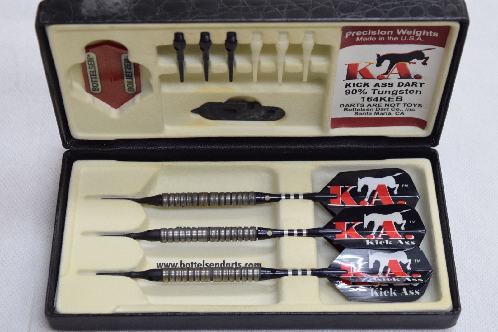 Bottelsen Kick Ass 16g Edge Soft Tip Darts 90% Tungsten 164KEB NOS New