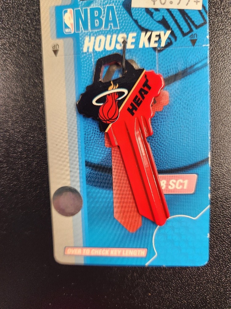 NBA MIAMI HEAT SCHLAGE SC1 KEYBLANK - READ DETAILS BELOW
