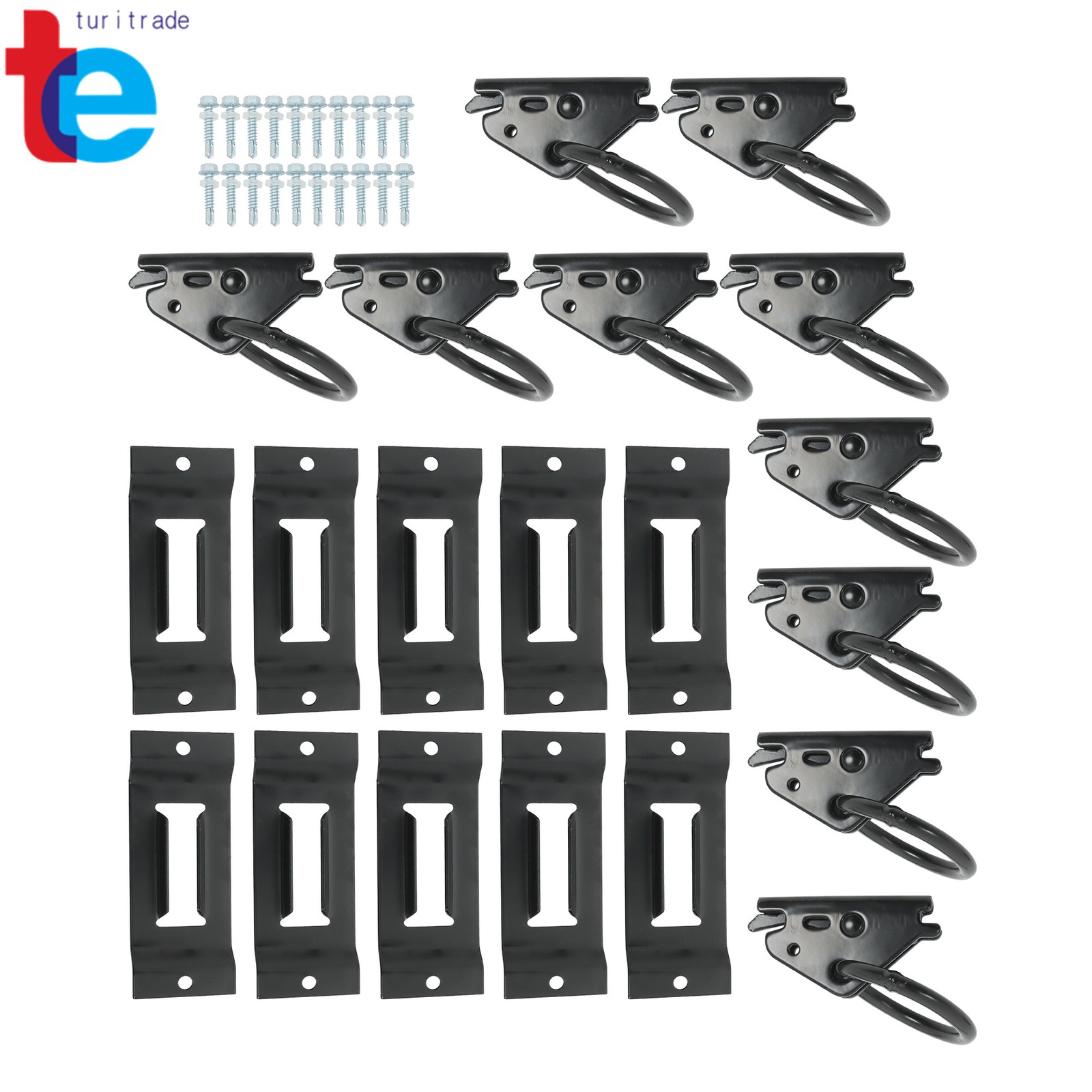 10 pack E Track Tie Down Slots with 20 Pack Screws 10 Pack O-Rings For Trucks