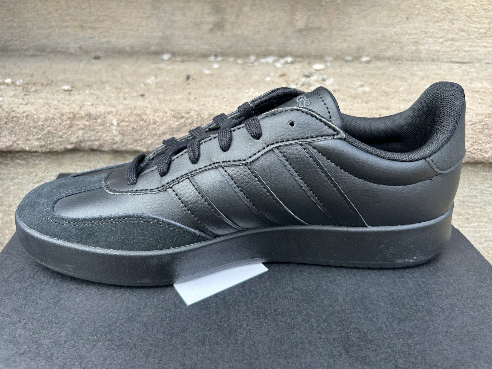 Adidas Barreda Shoes Black Leather Suede Sneakers JR1321 Men's Sneakers gazelle