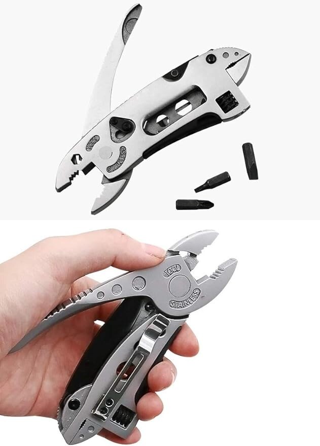 Multitool Wrench with 7 Tools/Pliers/Wire Cutter/Flat Screwdriver -USA FULFILLED