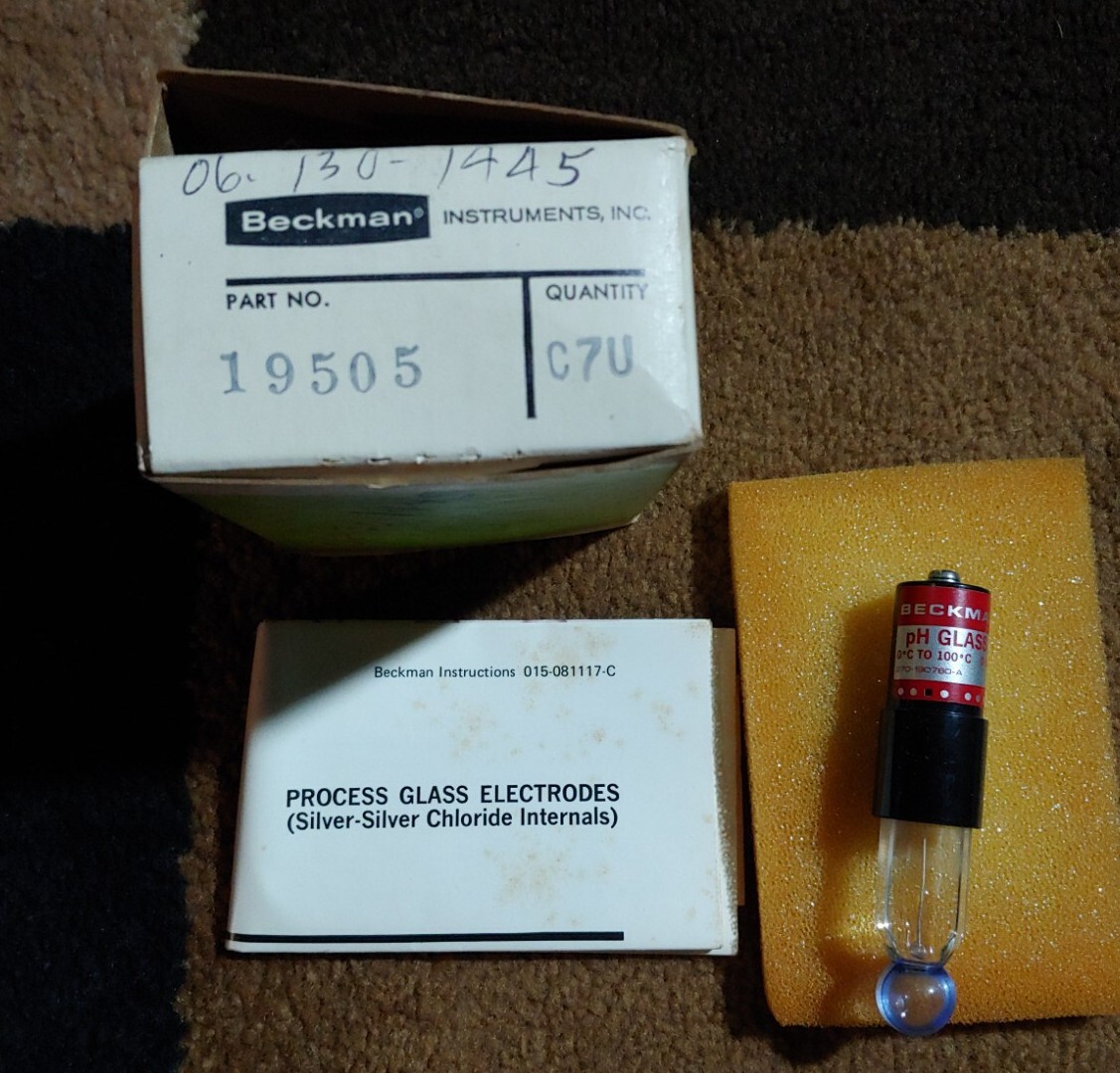 Beckman Industrial Glass Ph Electrode , 19505 Silver-Silver Chloride Internals