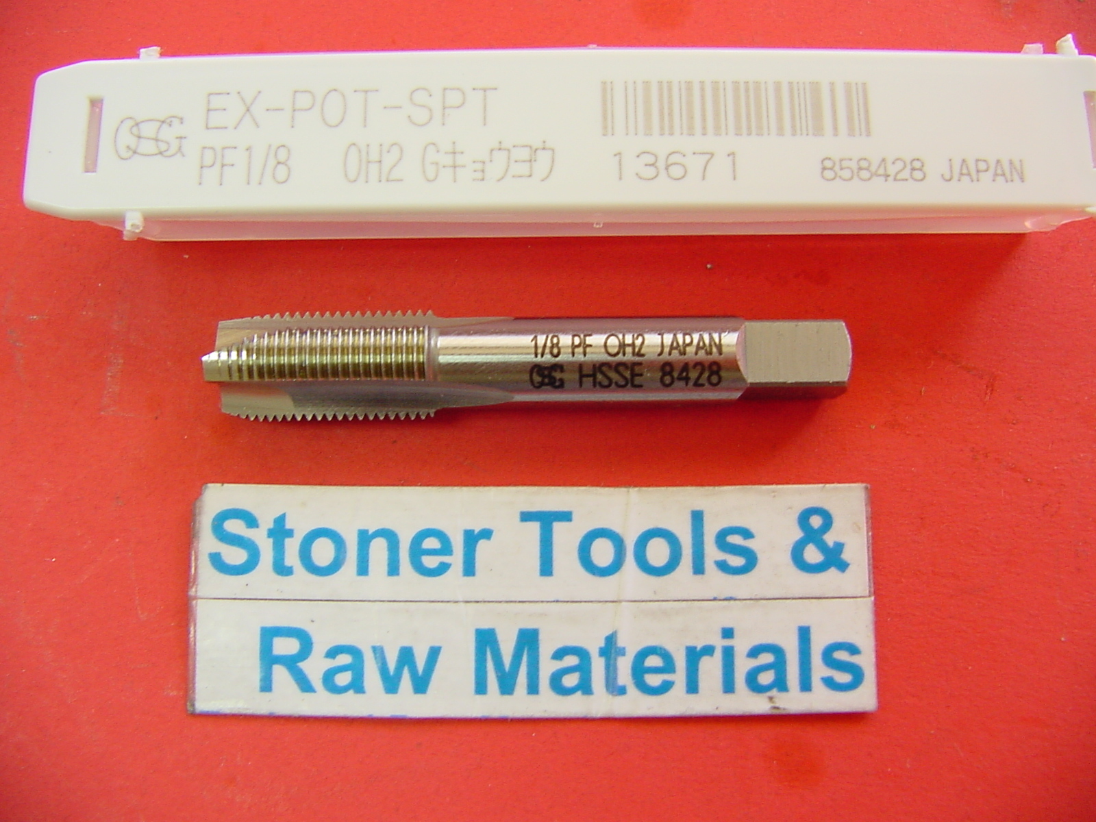 New PF 1/8" OH2 SPT 3 Flute OSG Hand TAP HSSE Straight Pipe EX-POT 13671 S/P