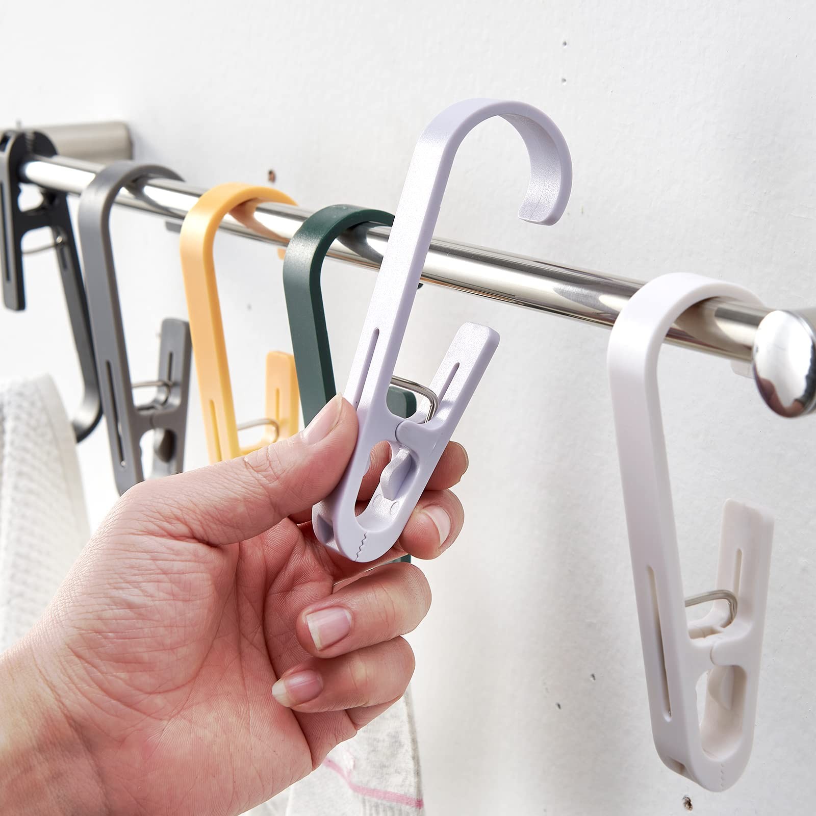 Large Clothes Pins Towel Clips, 12 Pcs Multipurpose Clothes Pins Hook, Strong...