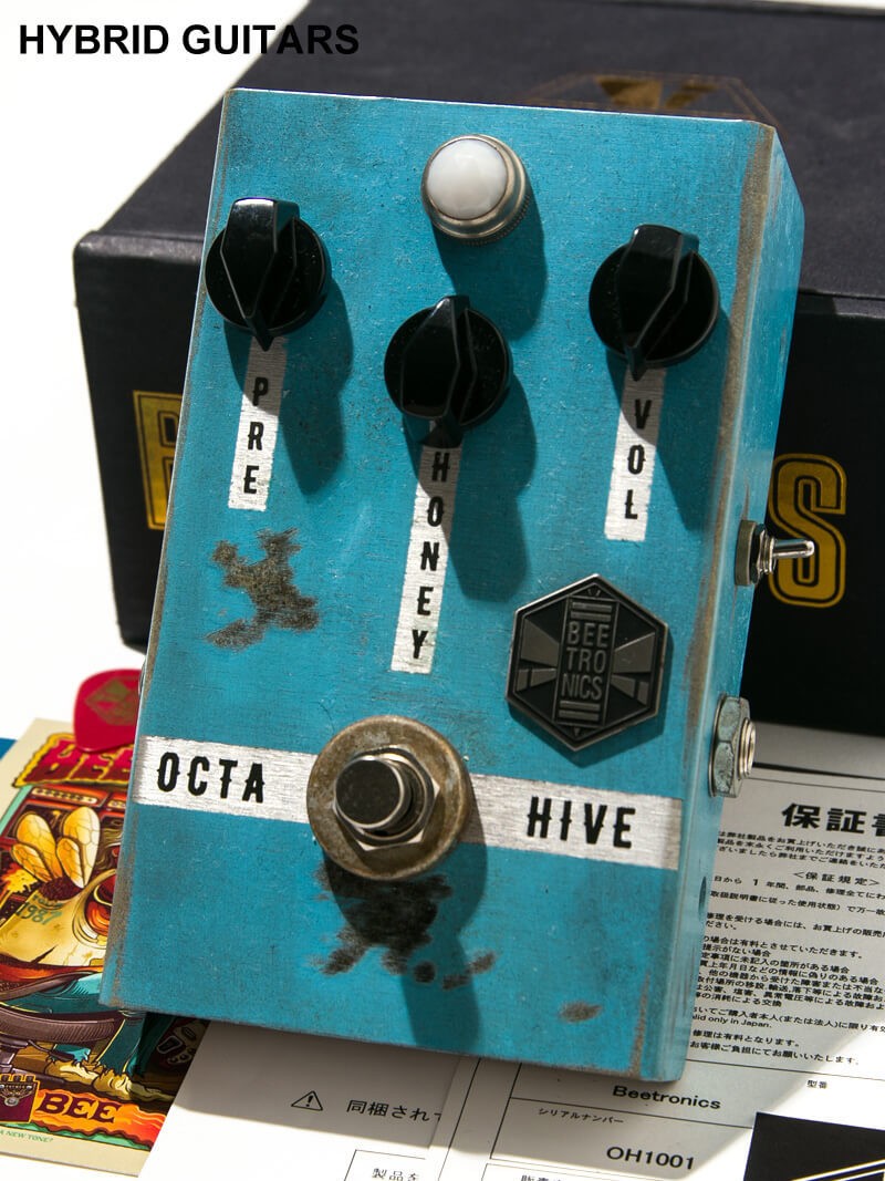 Beetronics Octa Hive Aged Blue Octave Guitar Effect Pedal Used