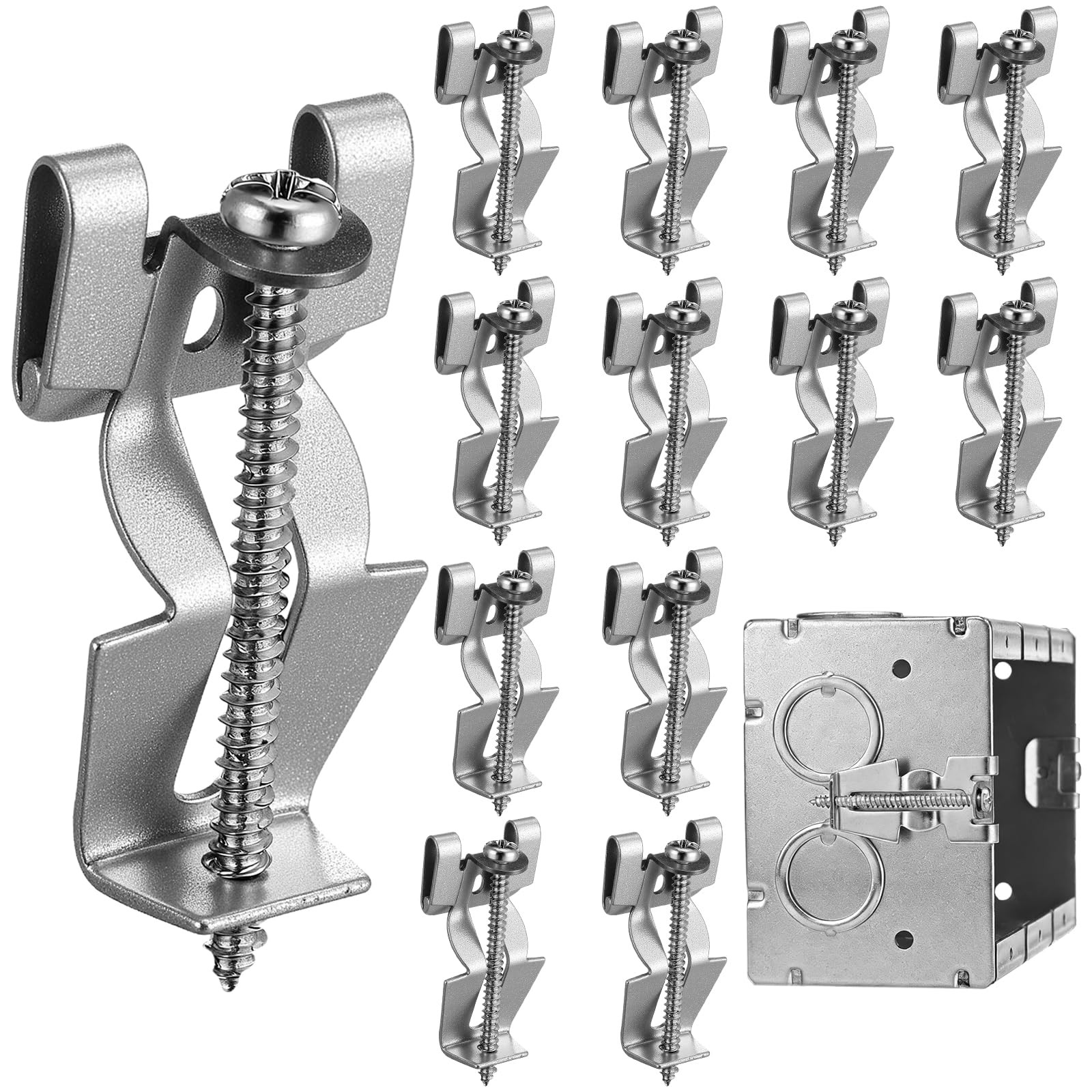 10 PCS Old Work Switch Box Supports F Clips Electrical Box Repair Secure Retro