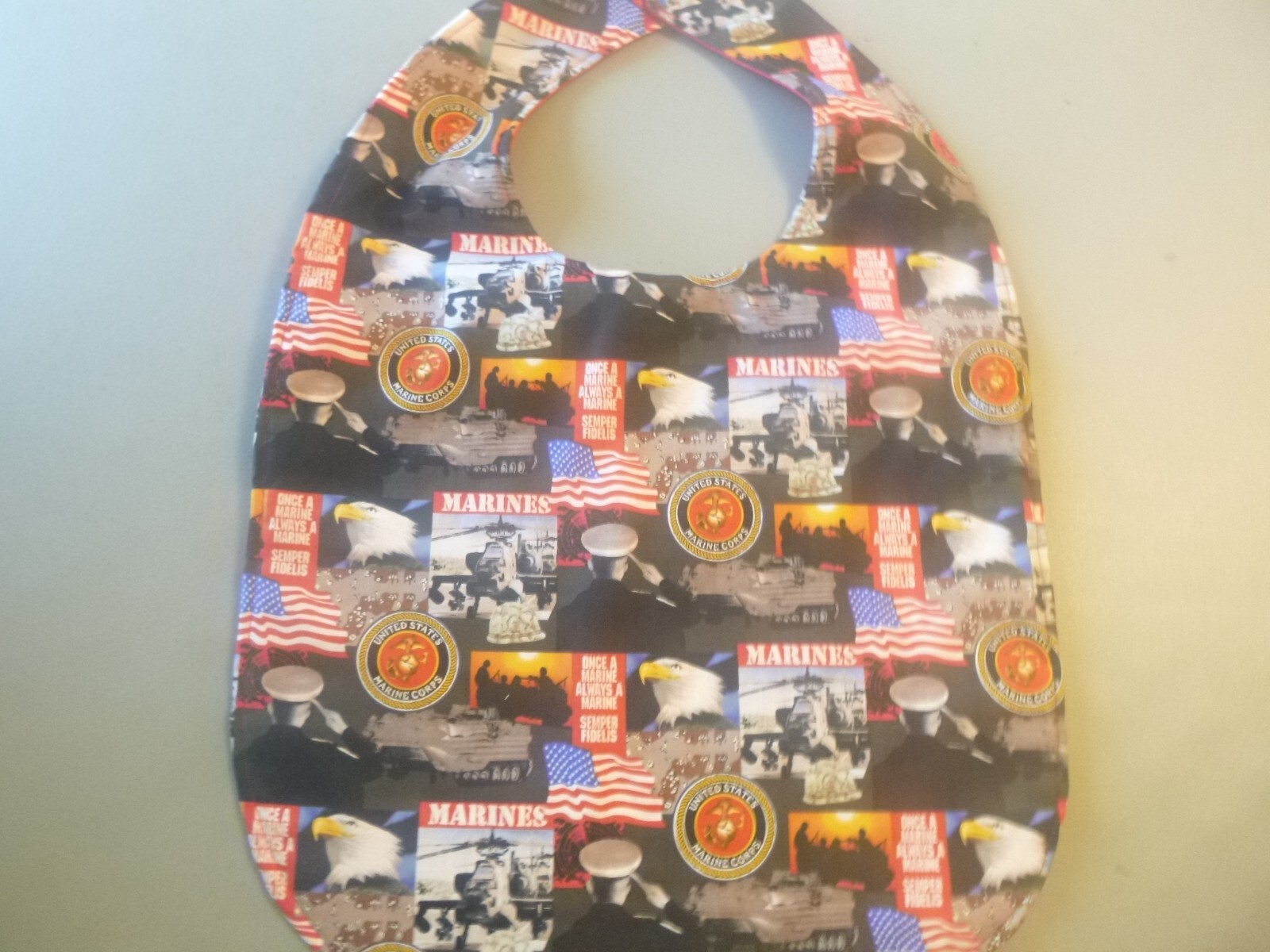 Adult Bib/Clothing Protector double thickness with Quilted Diamond Backing