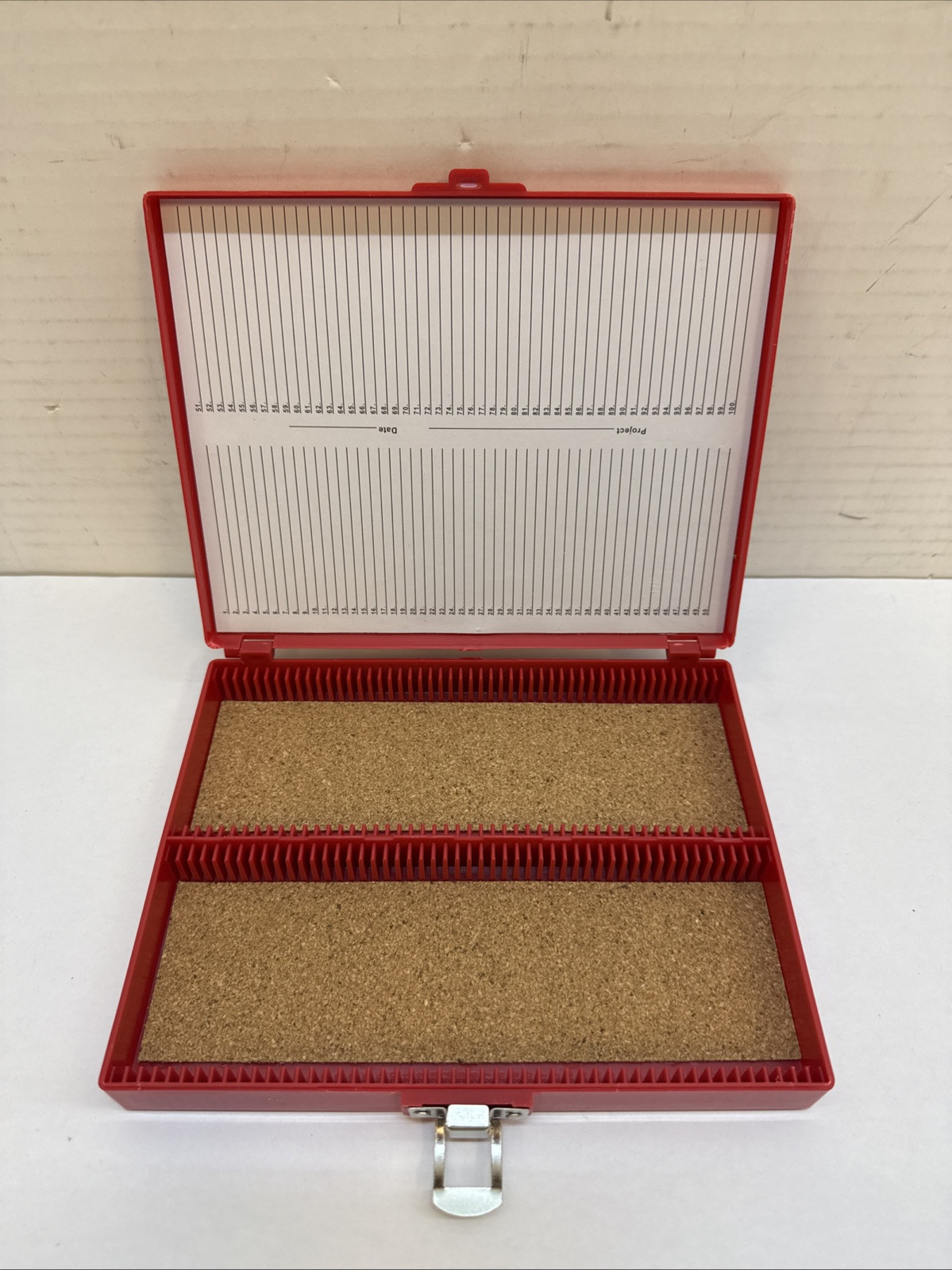 Premiere Red Storage Box Case 8-1/4" x 6-1/2" Container w Project Date Tracker