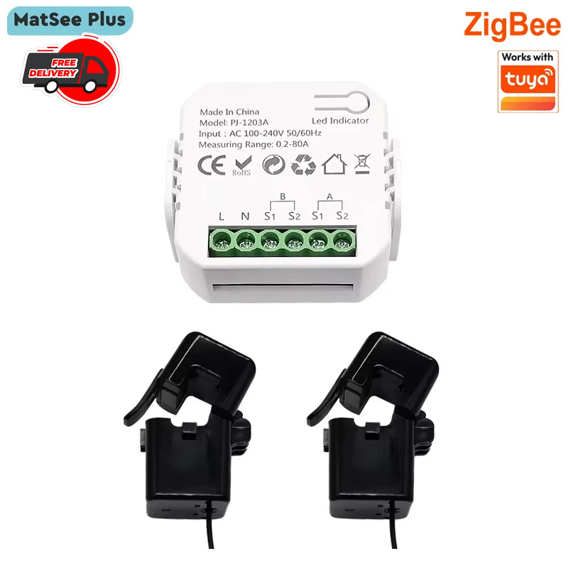 Smart Life ZigBee Energy Monitor 1/2 Channel Bidirectional Power Meter 110-240V