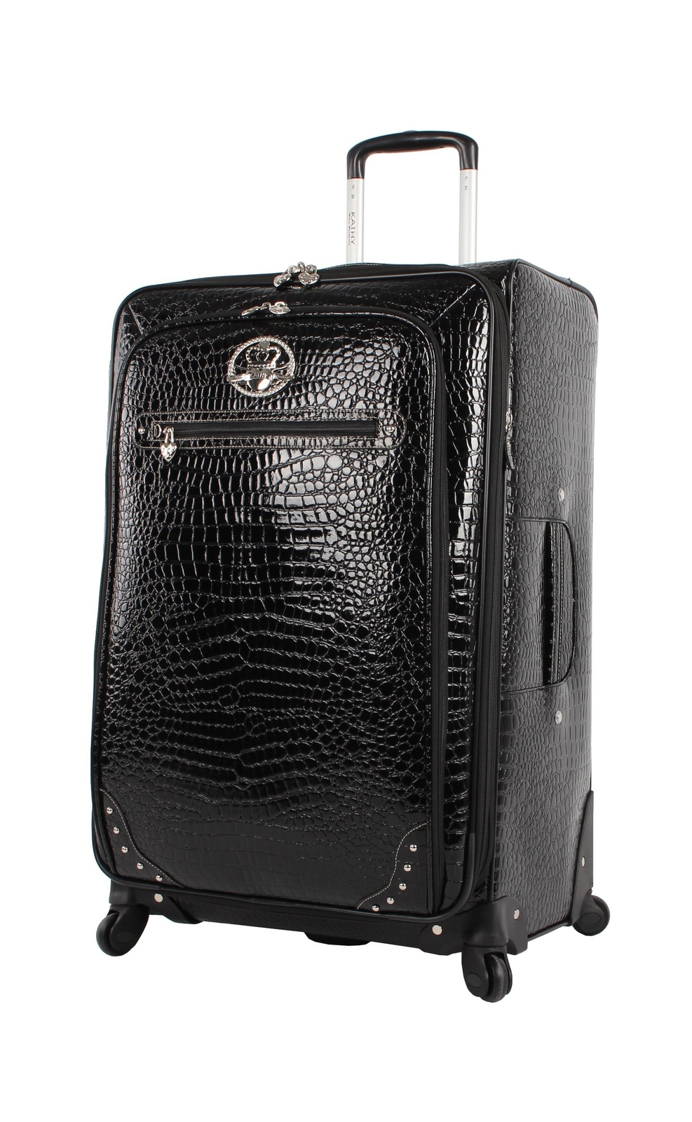 Kathy Van Zeeland Croco PVC Designer Luggage - Lightweight Expandable 28 Inch...