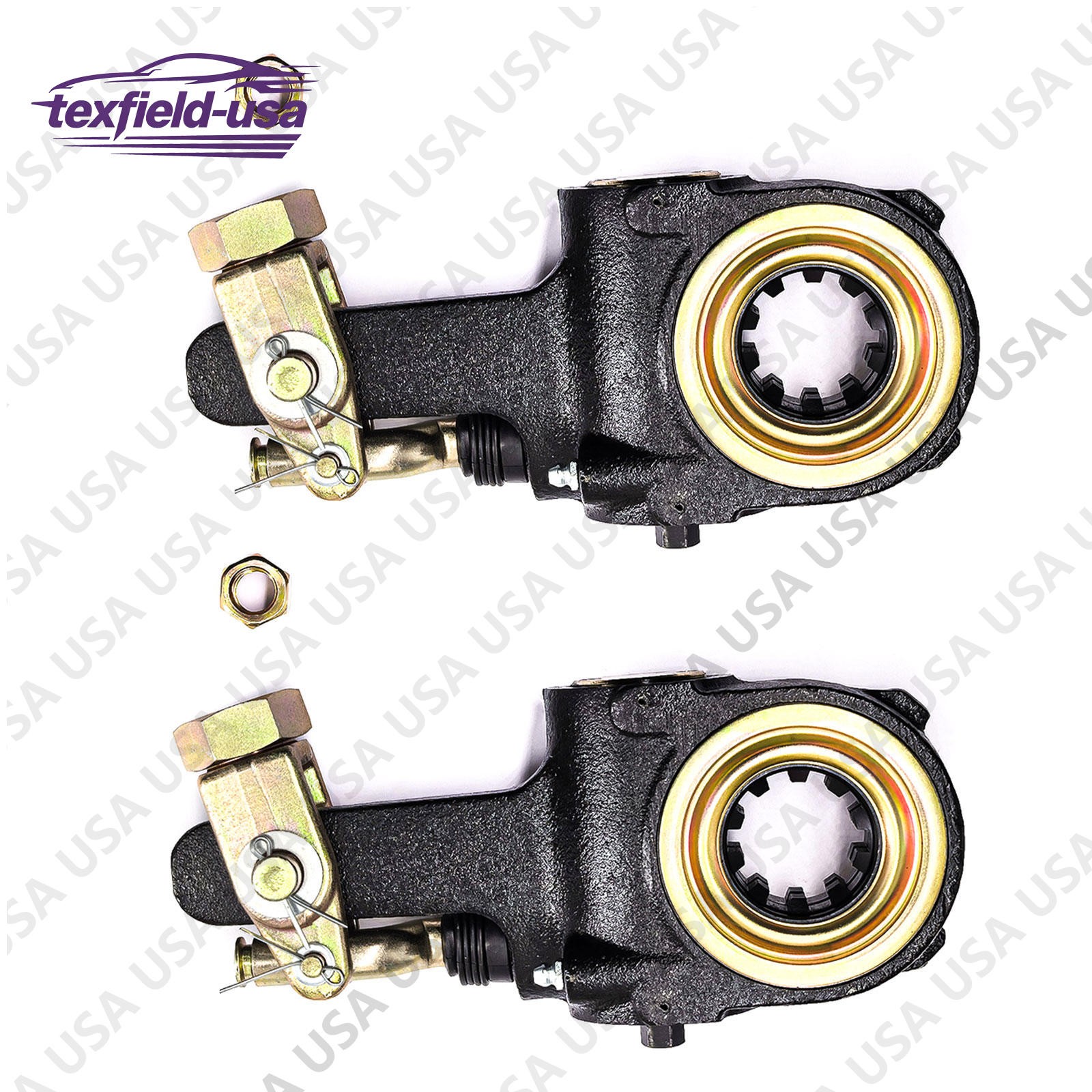 2Pcs 10 Spline 5.5" Auto Slack Adjuster w/ Collar Lock Clevis For Meritor AS1132