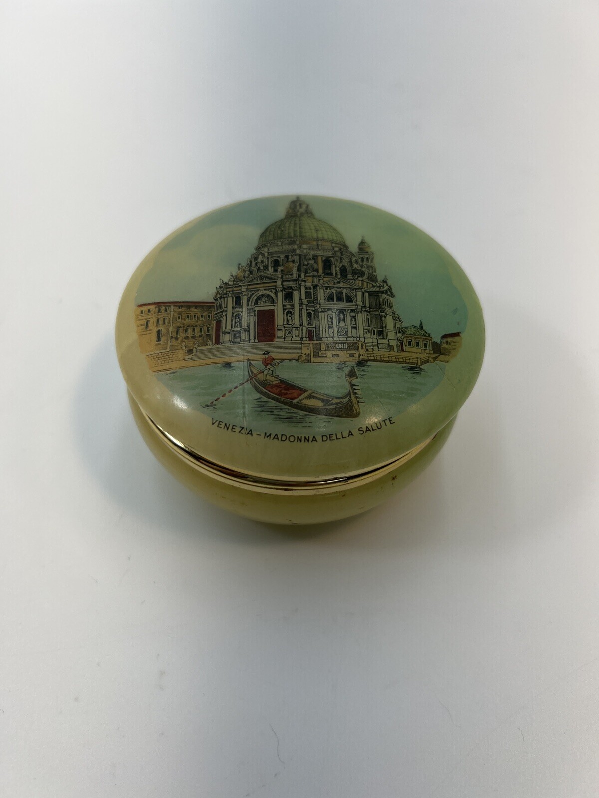 Vitnage Venetia Madonna Della Salute STONE TRINKET JEWELRY DRESSER BOX