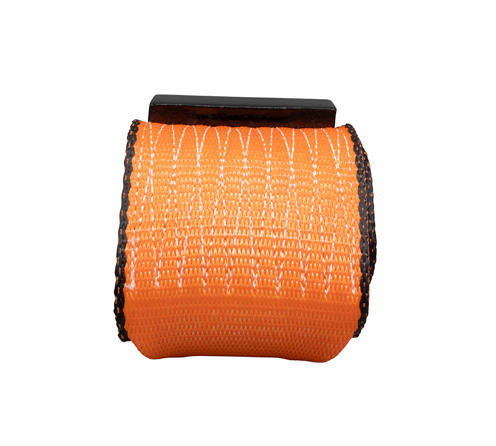 4Pk 4"x5' Orange Roll Off Winch Strap for Container w/ Flat Hook 6,667 lbs WLL