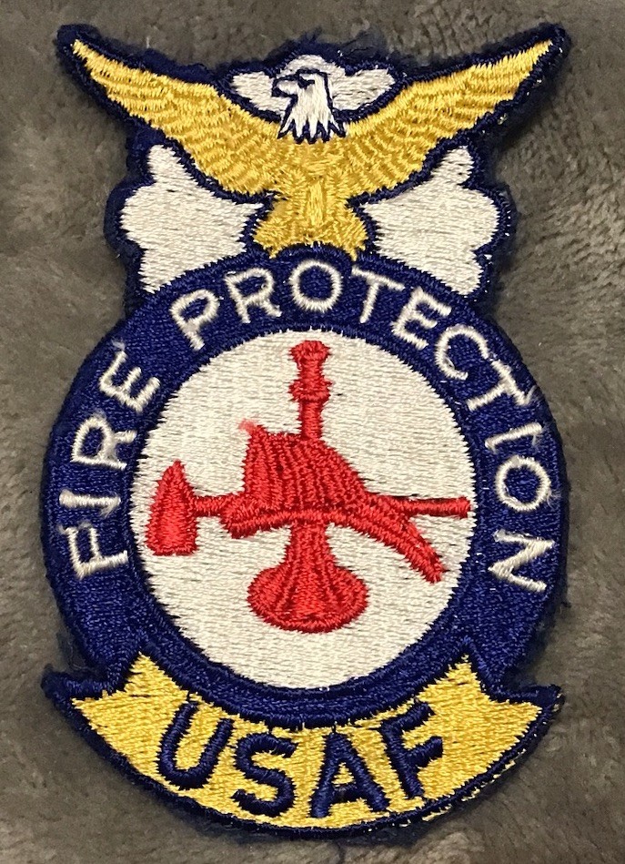 USAF Air Force Fire Protection Firefighter Badge Insignia Full Color Patch