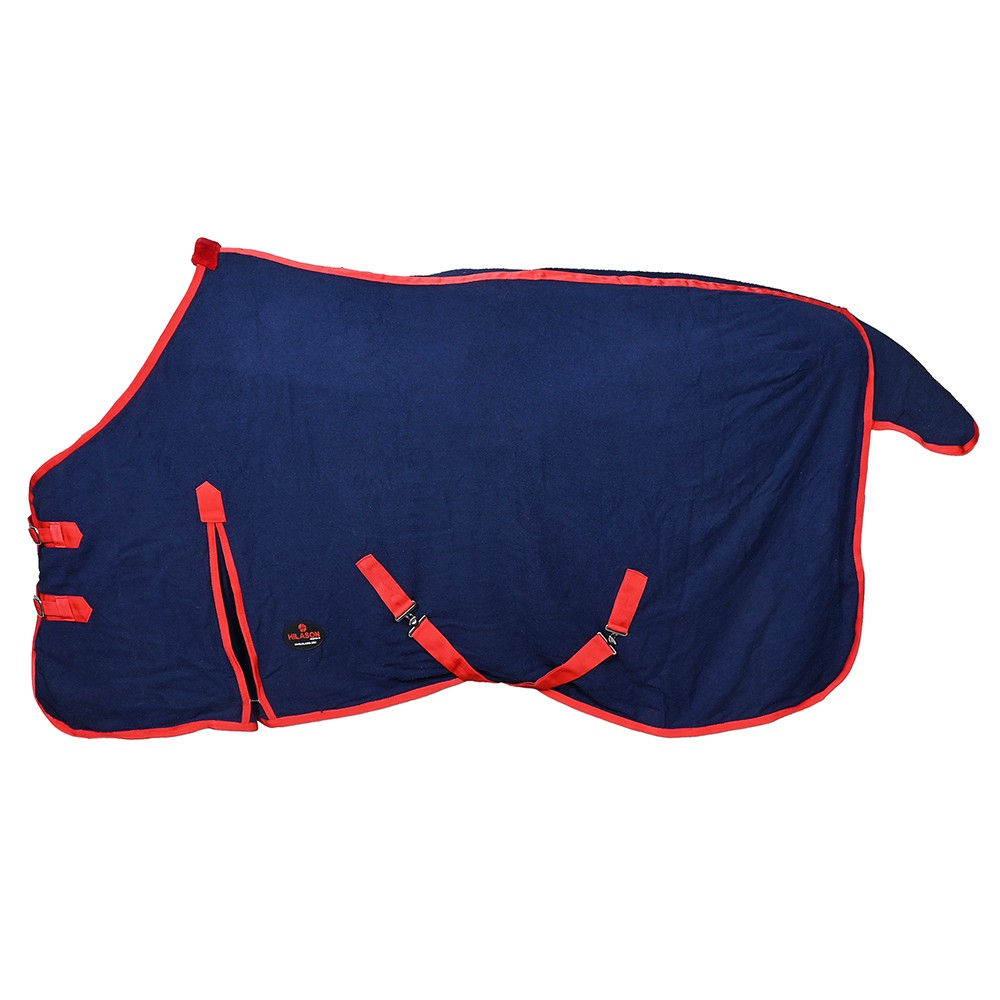 HILASON Western Premium Cotton Towel Horse Blanket Navy Blue | Breathable
