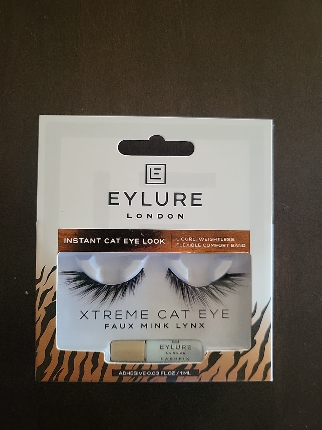 EYLURE London Instant Cat Eye  Blossom Faux Mink Lynx Reusable + Glue