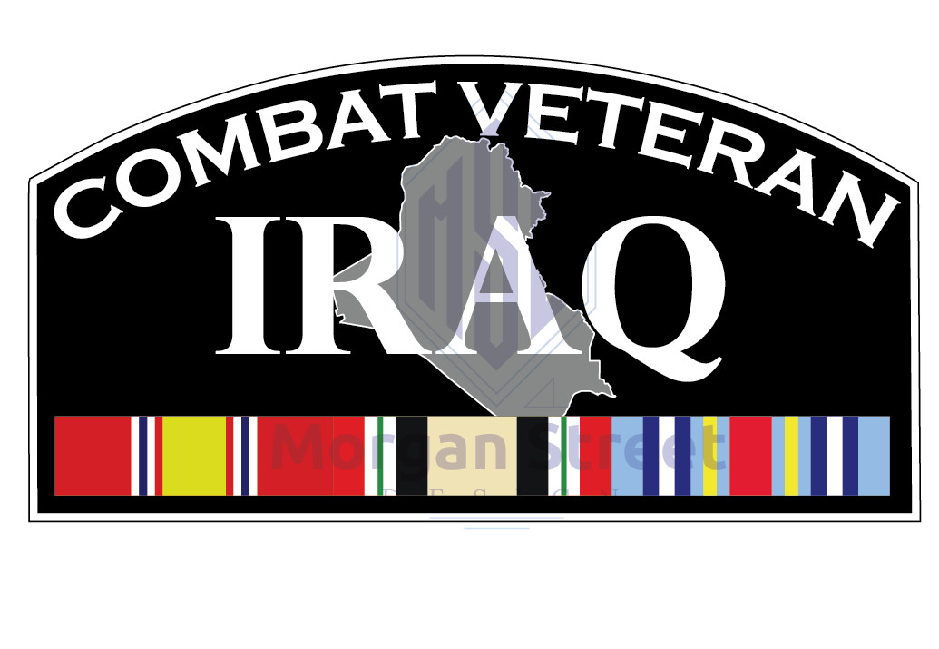Iraq Combat Veteran Decal Sticker Die Cut