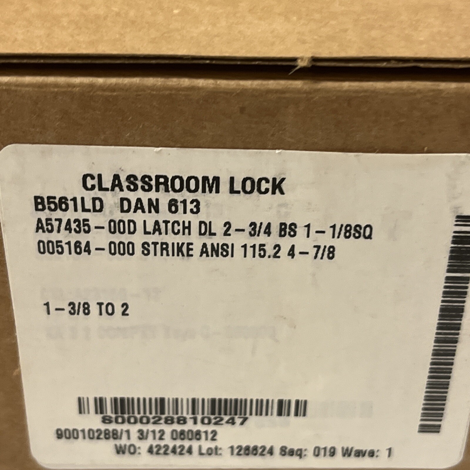 FALCON Classroom Lock B561LD DAN 613