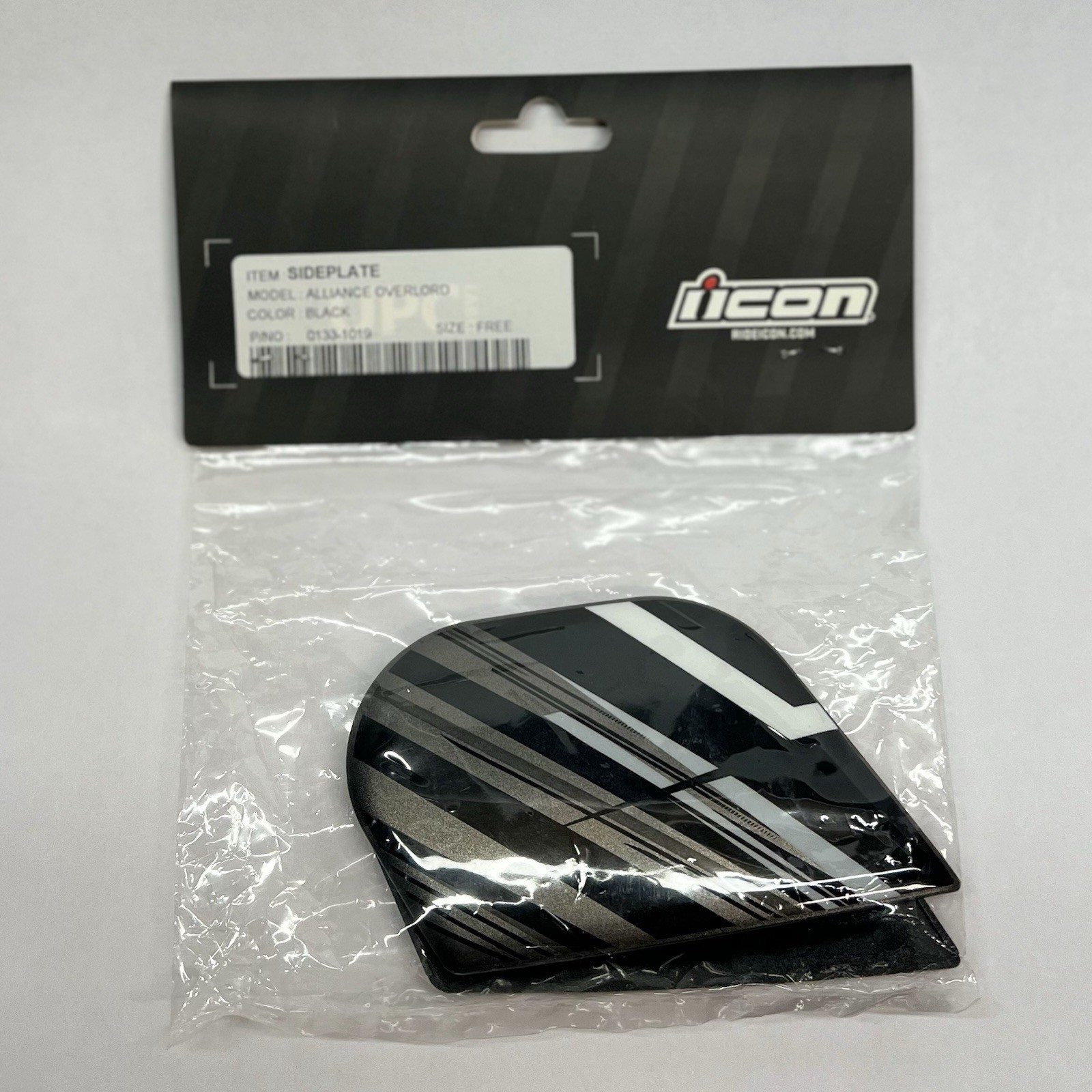 ICON ALLIANCE OVERLORD BLACK SIDE PLATES #0133-1019