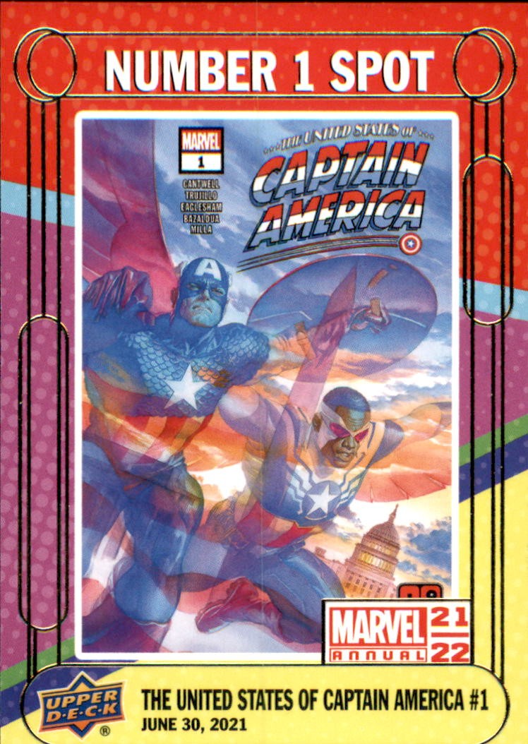 2021-22 UD Marvel Annual # 1 Spot #N1S1 United States Captain America (2021) #1