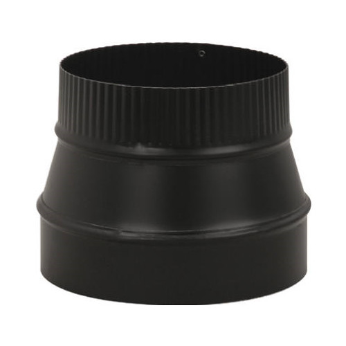 Imperial BM0075 Black Stove Pipe Reducer, Small End Crimp, 24 Gauge, 6 x 5 In. -