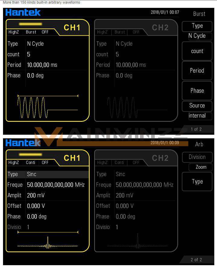 ONE NEW Hantek Arbitrary waveform Function generator HDG6202B