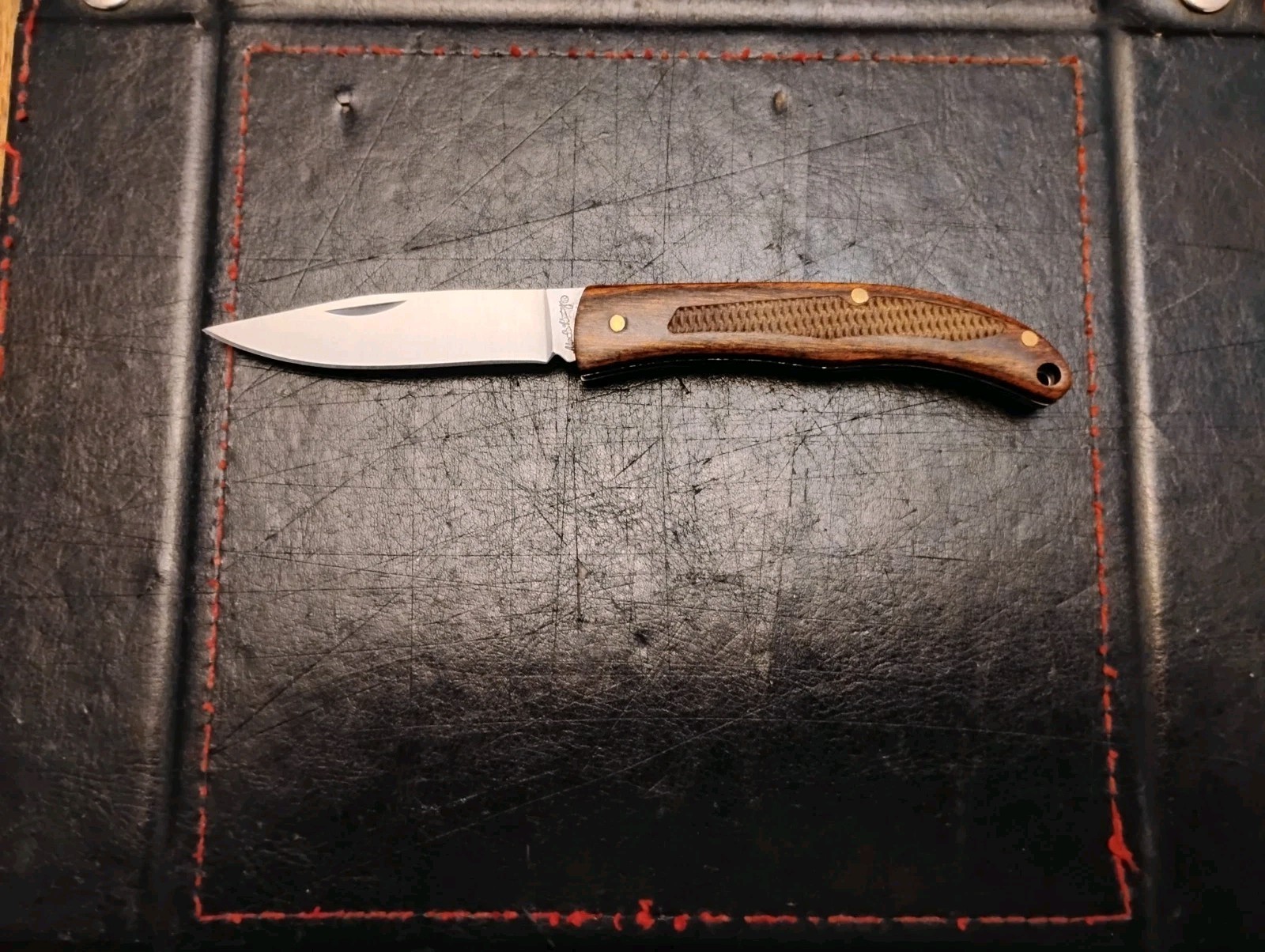 Schrade Uncle Henry Folding Knife 2.75" Stainless Steel Blade Wood Handle 6.5 OA