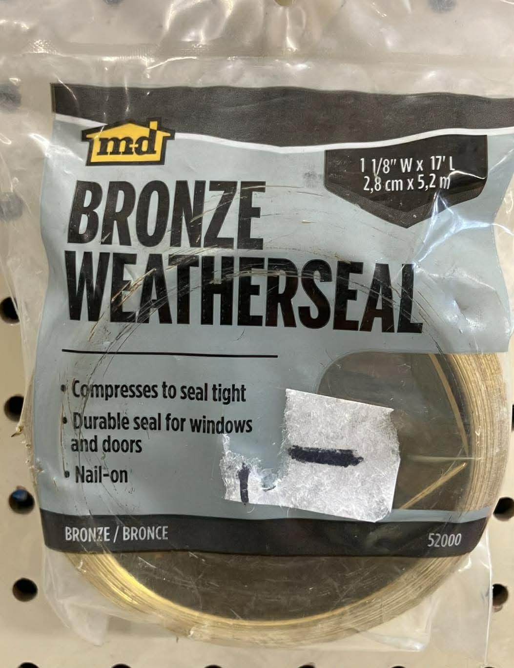 M-D  Bronze Aluminum Weatherseal For Doors and Windows 204 in. Nail on NEW