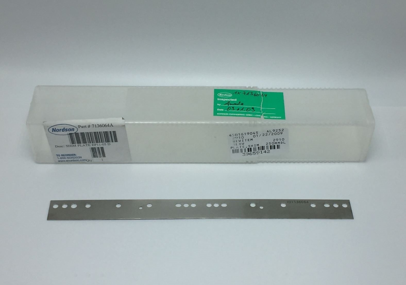 NEW NORDSON 7136064 NEW NORDSON EP11-05 DL250 W/O SLOT T1,0 PN# 7136064